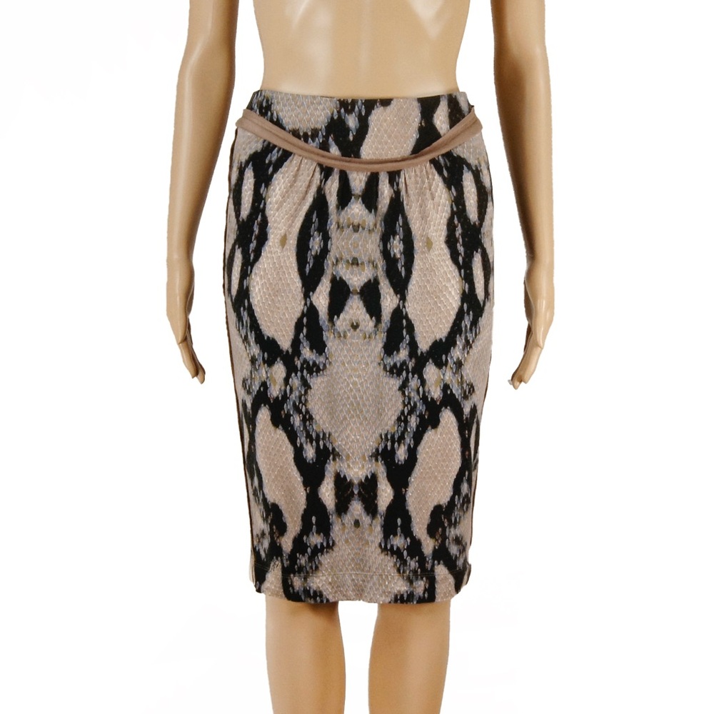 Vintage Y2K 2000s Just Cavalli Python Snake Skin Animal Print Skirt